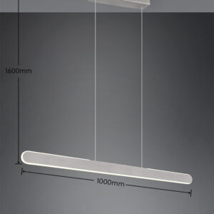 Κρεμαστό Γραμμικό Φωτιστικό Up-Down HELIOS Trio Lighting LED 28W 3300lm CCT Dimmable Αφής Βουρτσισμένο Αλουμίνιο – 343310105