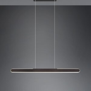 Κρεμαστό Γραμμικό Φωτιστικό Up-Down HELIOS Trio Lighting LED 28W 3300lm CCT Dimmable Αφής Μαύρο Ματ – 343310132