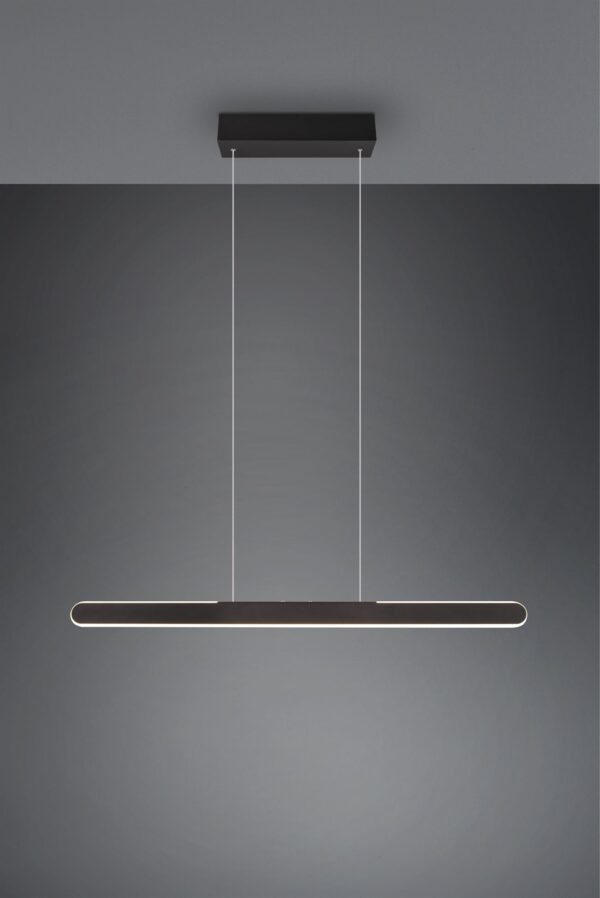 Κρεμαστό Γραμμικό Φωτιστικό Up-Down HELIOS Trio Lighting LED 28W 3300lm CCT Dimmable Αφής Μαύρο Ματ – 343310132