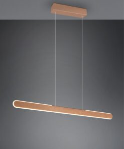 Κρεμαστό Γραμμικό Φωτιστικό Up-Down HELIOS Trio Lighting LED 28W 3300lm CCT Dimmable Αφής Καφέ – 343310165