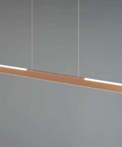 Κρεμαστό Γραμμικό Φωτιστικό Up-Down HELIOS Trio Lighting LED 28W 3300lm CCT Dimmable Αφής Καφέ – 343310165