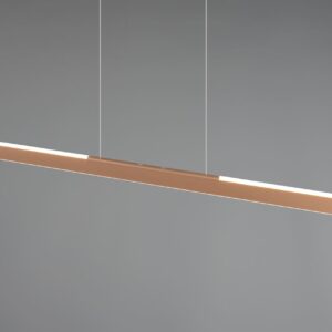 Κρεμαστό Γραμμικό Φωτιστικό Up-Down HELIOS Trio Lighting LED 28W 3300lm CCT Dimmable Αφής Καφέ – 343310165