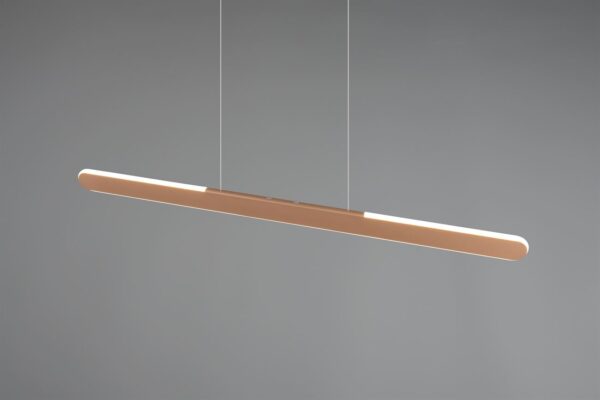 Κρεμαστό Γραμμικό Φωτιστικό Up-Down HELIOS Trio Lighting LED 28W 3300lm CCT Dimmable Αφής Καφέ – 343310165