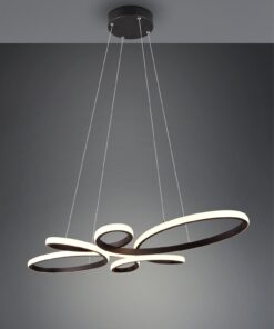 Κρεμαστό Φωτιστικό FLY Trio Lighting LED 32W 3900lm 3000K Step Dimmable Μαύρο Ματ – 345619132