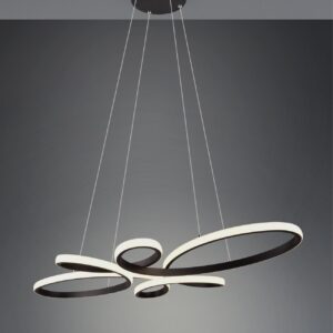 Κρεμαστό Φωτιστικό FLY Trio Lighting LED 32W 3900lm 3000K Step Dimmable Μαύρο Ματ – 345619132