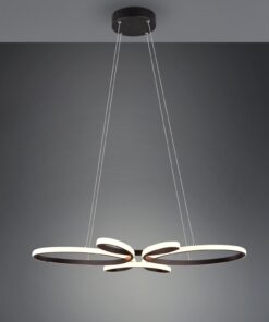 Κρεμαστό Φωτιστικό FLY Trio Lighting LED 32W 3900lm 3000K Step Dimmable Μαύρο Ματ – 345619132