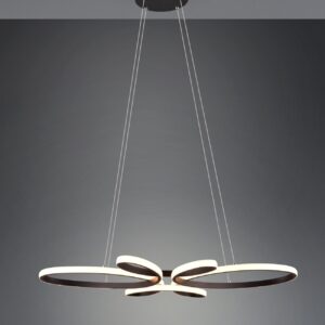 Κρεμαστό Φωτιστικό FLY Trio Lighting LED 32W 3900lm 3000K Step Dimmable Μαύρο Ματ – 345619132