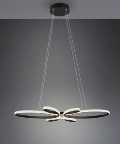 Κρεμαστό Φωτιστικό FLY Trio Lighting LED 32W 3900lm 3000K Step Dimmable Μαύρο Ματ – 345619132