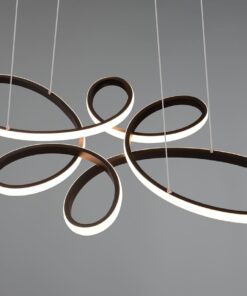 Κρεμαστό Φωτιστικό FLY Trio Lighting LED 32W 3900lm 3000K Step Dimmable Μαύρο Ματ – 345619132