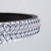 GloboStar® DIAMOND TRIO 61140 Κρεμαστό Φωτιστικό Δαχτυλίδι-Κύκλος LED CCT 150W 18379lm 360° AC 220-240V – Εναλλαγή Φωτισμού μέσω Τηλεχειριστηρίου All In One Ψυχρό 6000k+Φυσικό 4500k+Θερμό 2700k Dimmable Φ60+80+100cm – Μαύρο – 3 Years Warranty