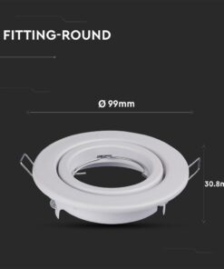 Στρογγυλή βάσησποτ Ø99mm, ιδανική για φωτιστικά, με μοντέρνο σχεδιασμό και εύκολη τοποθέτηση.