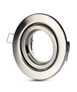 Ενσωματωμένο σποτ νίκελ για φωτισμό εσωτερικού χώρου, στρογγυλό, εύκολη τοποθέτηση και μοντέρνα εμφάνιση.
