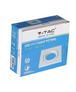 VT-7227 LED σποτ στερέωσης, λευκό, συμβατό με GU10 λαμπτήρες, συσκευασία 2 ετών εγγύηση.