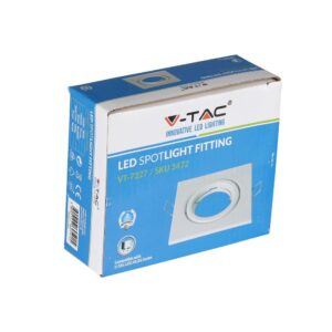 VT-7227 LED σποτ στερέωσης, λευκό, συμβατό με GU10 λαμπτήρες, συσκευασία 2 ετών εγγύηση.