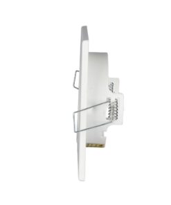 LED πλαφονιέρα στρογγυλή, λευκή, συναρμολόγηση ενσωματωμένης ελατηρίου. Ιδανική για οροφές και εύκολη τοποθέτηση.