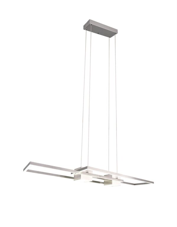 LED Κρεμαστό Φωτιστικό ALBANY Νίκελ Ματ 37W 4300lm CCT Dimmable με Τηλεχειριστήριο Trio Lighting – 347710407