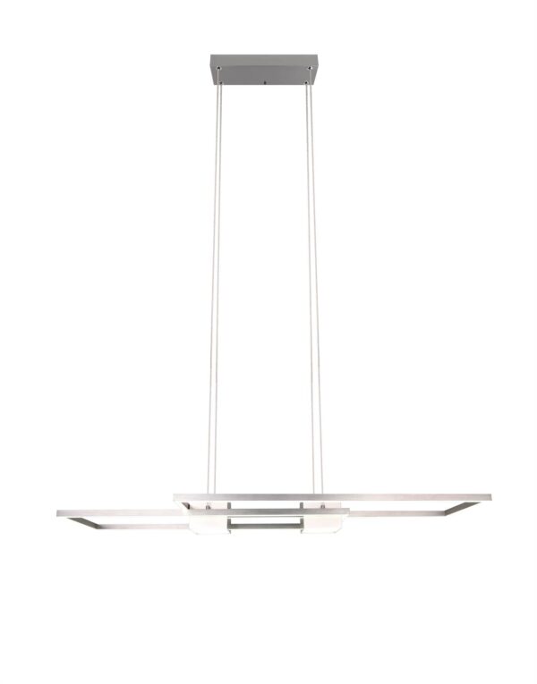 LED Κρεμαστό Φωτιστικό ALBANY Νίκελ Ματ 37W 4300lm CCT Dimmable με Τηλεχειριστήριο Trio Lighting – 347710407