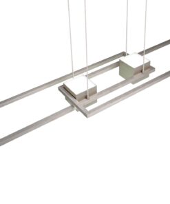 LED Κρεμαστό Φωτιστικό ALBANY Νίκελ Ματ 37W 4300lm CCT Dimmable με Τηλεχειριστήριο Trio Lighting – 347710407