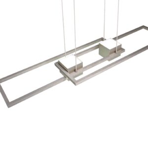 LED Κρεμαστό Φωτιστικό ALBANY Νίκελ Ματ 37W 4300lm CCT Dimmable με Τηλεχειριστήριο Trio Lighting – 347710407