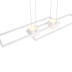 LED Κρεμαστό Φωτιστικό ALBANY Λευκό Ματ 37W 4300lm CCT Dimmable με Τηλεχειριστήριο Trio Lighting – 347710431