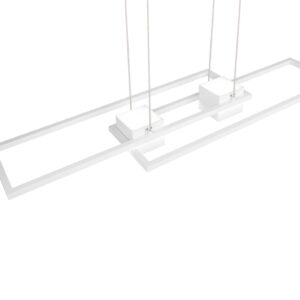 LED Κρεμαστό Φωτιστικό ALBANY Λευκό Ματ 37W 4300lm CCT Dimmable με Τηλεχειριστήριο Trio Lighting – 347710431