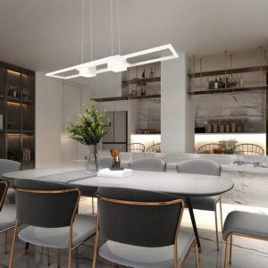 LED Κρεμαστό Φωτιστικό ALBANY Λευκό Ματ 37W 4300lm CCT Dimmable με Τηλεχειριστήριο Trio Lighting – 347710431