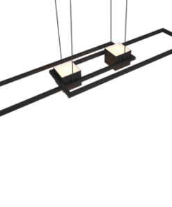 LED Κρεμαστό Φωτιστικό ALBANY Μαύρο Ματ 37W 4300lm CCT Dimmable με Τηλεχειριστήριο Trio Lighting – 347710432