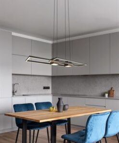 LED Κρεμαστό Φωτιστικό ALBANY Μαύρο Ματ 37W 4300lm CCT Dimmable με Τηλεχειριστήριο Trio Lighting – 347710432