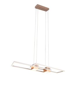 LED Κρεμαστό Φωτιστικό ALBANY Καφέ 37W 4300lm CCT Dimmable με Τηλεχειριστήριο Trio Lighting – 347710465