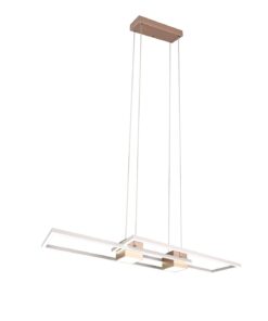 LED Κρεμαστό Φωτιστικό ALBANY Καφέ 37W 4300lm CCT Dimmable με Τηλεχειριστήριο Trio Lighting – 347710465