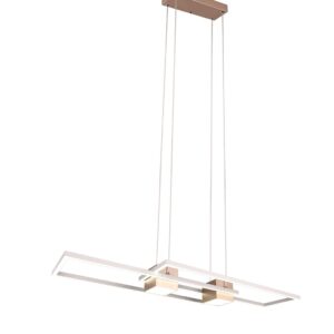 LED Κρεμαστό Φωτιστικό ALBANY Καφέ 37W 4300lm CCT Dimmable με Τηλεχειριστήριο Trio Lighting – 347710465