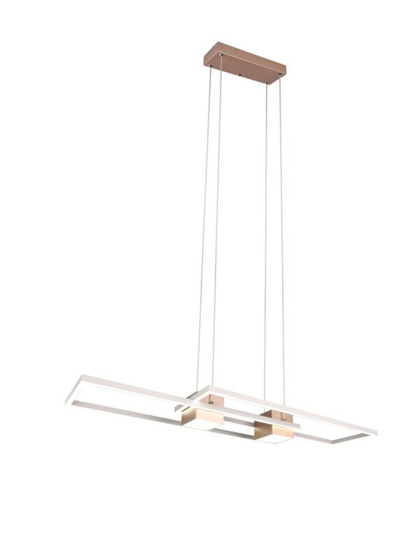 LED Κρεμαστό Φωτιστικό ALBANY Καφέ 37W 4300lm CCT Dimmable με Τηλεχειριστήριο Trio Lighting – 347710465