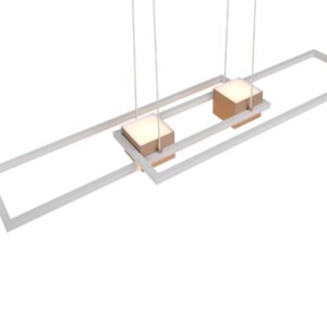 LED Κρεμαστό Φωτιστικό ALBANY Καφέ 37W 4300lm CCT Dimmable με Τηλεχειριστήριο Trio Lighting – 347710465