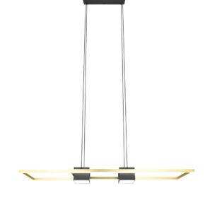 LED Κρεμαστό Φωτιστικό ALBANY Χρυσό/Μαύρο 37W 4300lm CCT Dimmable με Τηλεχειριστήριο Trio Lighting – 347710480