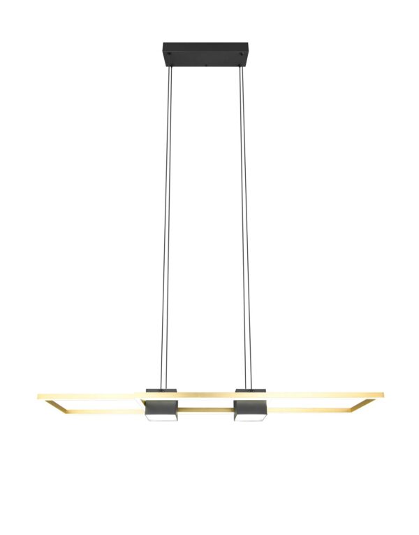 LED Κρεμαστό Φωτιστικό ALBANY Χρυσό/Μαύρο 37W 4300lm CCT Dimmable με Τηλεχειριστήριο Trio Lighting – 347710480
