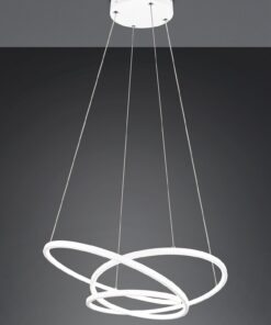 LED Κρεμαστό Φωτιστικό Λευκό Ματ Φ64 Darvin 34W 4500lm CCT Step Dimmable Trio Lighting – 349110131