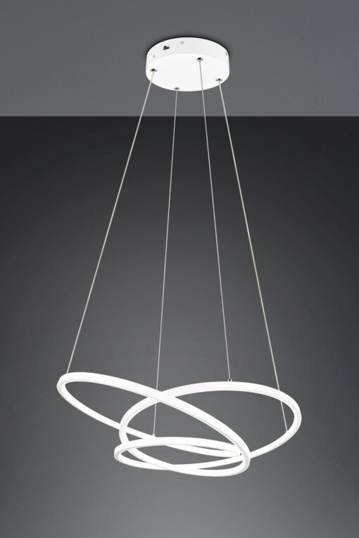 LED Κρεμαστό Φωτιστικό Λευκό Ματ Φ64 Darvin 34W 4500lm CCT Step Dimmable Trio Lighting – 349110131