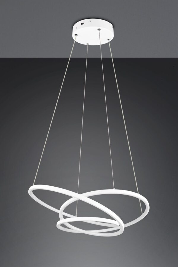 LED Κρεμαστό Φωτιστικό Λευκό Ματ Φ64 Darvin 34W 4500lm CCT Step Dimmable Trio Lighting – 349110131