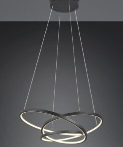 LED Κρεμαστό Φωτιστικό Μαύρο Ματ Φ64 Darvin 34W 4500lm CCT Step Dimmable Trio Lighting – 349110132