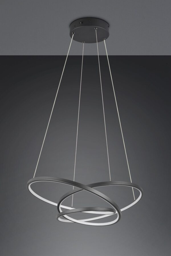 LED Κρεμαστό Φωτιστικό Μαύρο Ματ Φ64 Darvin 34W 4500lm CCT Step Dimmable Trio Lighting – 349110132