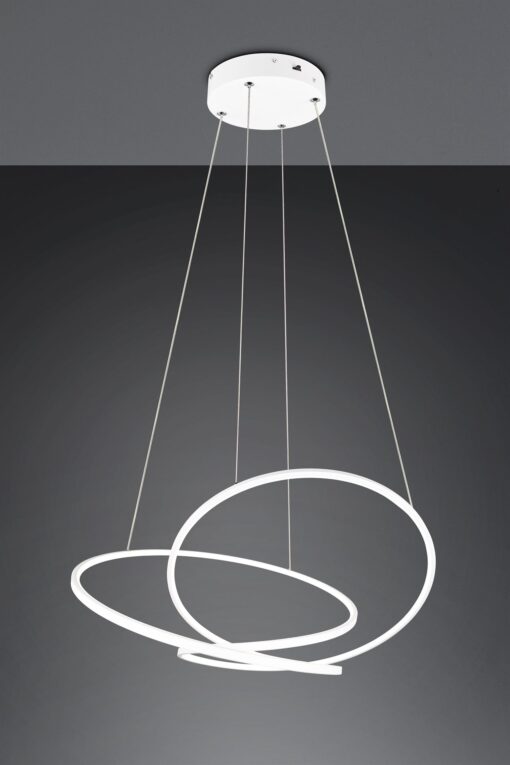 LED Κρεμαστό Φωτιστικό Λευκό Ματ Φ84 Darvin 52W 6700lm CCT Step Dimmable Trio Lighting – 349119131
