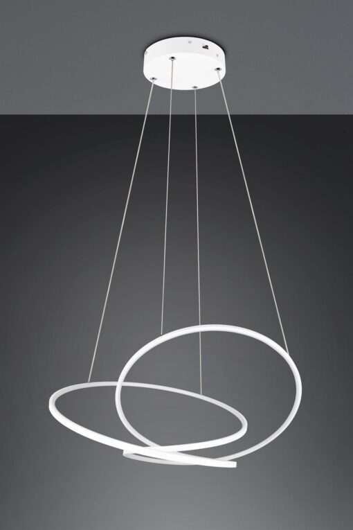 LED Κρεμαστό Φωτιστικό Λευκό Ματ Φ84 Darvin 52W 6700lm CCT Step Dimmable Trio Lighting – 349119131