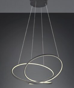 LED Κρεμαστό Φωτιστικό Μαύρο Ματ Φ84 Darvin 52W 6700lm CCT Step Dimmable Trio Lighting – 349119132