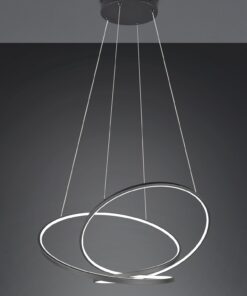 LED Κρεμαστό Φωτιστικό Μαύρο Ματ Φ84 Darvin 52W 6700lm CCT Step Dimmable Trio Lighting – 349119132