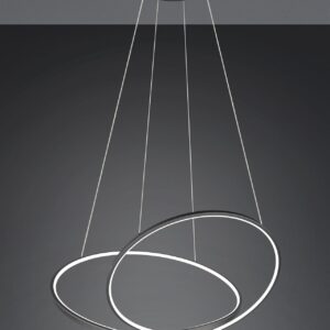 LED Κρεμαστό Φωτιστικό Μαύρο Ματ Φ84 Darvin 52W 6700lm CCT Step Dimmable Trio Lighting – 349119132