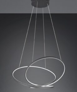 LED Κρεμαστό Φωτιστικό Μαύρο Ματ Φ84 Darvin 52W 6700lm CCT Step Dimmable Trio Lighting – 349119132