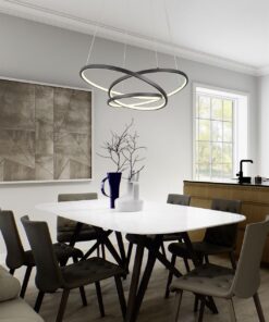 LED Κρεμαστό Φωτιστικό Μαύρο Ματ Φ64 Darvin 34W 4500lm CCT Step Dimmable Trio Lighting – 349110132