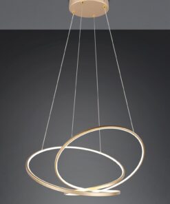 LED Κρεμαστό Φωτιστικό Χρυσό Φ84 Darvin 52W 6700lm CCT Step Dimmable Trio Lighting – 349119179