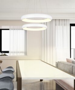 LED Κρεμαστό Φωτιστικό Λευκό Ματ Φ41 Cardona 29W 3300lm CCT Step Dimmable Trio Lighting – 349614531