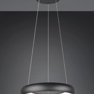 LED Κρεμαστό Φωτιστικό Μαύρο Ματ Φ46 Cardona 29W 3300lm CCT Step Dimmable Trio Lighting – 349614532